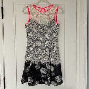 Black Floral Dress - Jessica Simpson - Fall Dress - Winter Dress